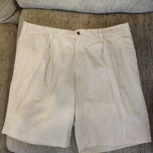 Men's Striped Flat Front Shorts